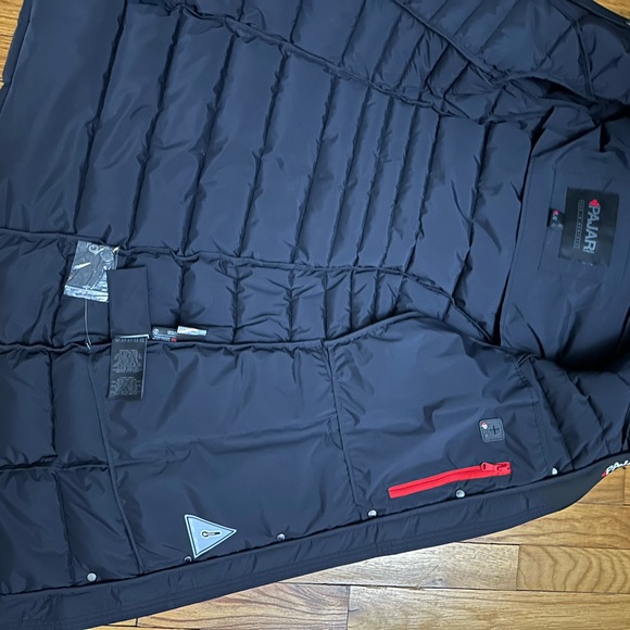 Pajar NWT Willow Puffer Black Jacket Coat Hooded Slim Featherless - Picture 9 of 9